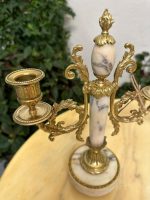 2 Chandeliers Français Louis XV / Louis XVI avec Marbre, Petite Taille (4486) – Image 4