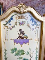 Antiikkinen kolmiosainen puinen tilanjakaja, chinoiserie- ja singerie-maalauksin (3230) - Image 16