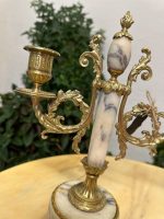 2 Chandeliers Français Louis XV / Louis XVI avec Marbre, Petite Taille (4486) – Image 6