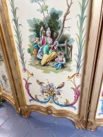 Antiikkinen kolmiosainen puinen tilanjakaja, chinoiserie- ja singerie-maalauksin (3230) - Image 18