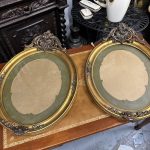 Antique pair of French oval gilt wood frames Paul Degrandsart Paris
