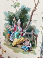 Antiikkinen kolmiosainen puinen tilanjakaja, chinoiserie- ja singerie-maalauksin (3230) - Image 19