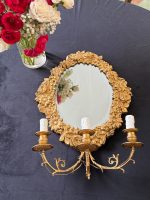 liela izmēra bra sienas lampa ar spoguli, spogulim ir faceta, vieta 3 spuldzēm (7016) - Image 2