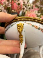 Smalks porcelāna trauks ar gleznojumu un bronzas detalizāciju (3799) - Bild 15