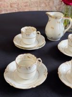 Antīks "Limoges" porcelāna komplekts 4 personām — Delvaux Paris (Antique "Limoges" porcelain set with gold decor from Paris) (7052) - Image 2
