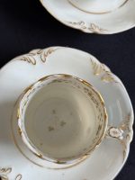 Antīks "Limoges" porcelāna komplekts 4 personām — Delvaux Paris (Antique "Limoges" porcelain set with gold decor from Paris) (7052) - Image 9