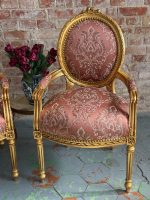 Armchairs with Armrests, Pink Fabric, Comfortable and Stable, 2 Available (6440) - Image 4