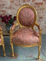 Armchairs with Armrests, Pink Fabric, Comfortable and Stable, 2 Available (6440) - Image 3