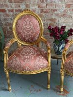 Armchairs with Armrests, Pink Fabric, Comfortable and Stable, 2 Available (6440) - Image 5