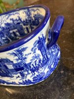 Keramikas Kašpo ar Rokturiem — Zili Baltā Transferdruka Tradīcija, Anglija (Staffordshire), 19 — изображение 11