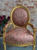 Armchairs with Armrests, Pink Fabric, Comfortable and Stable, 2 Available (6440) - Image 13