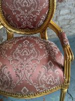 Armchairs with Armrests, Pink Fabric, Comfortable and Stable, 2 Available (6440) - Image 17