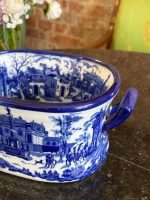 Keramikas Kašpo ar Rokturiem — Zili Baltā Transferdruka Tradīcija, Anglija (Staffordshire), 19 — изображение 5