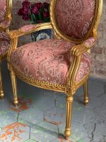 Armchairs with Armrests, Pink Fabric, Comfortable and Stable, 2 Available (6440) - Image 9