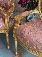 Armchairs with Armrests, Pink Fabric, Comfortable and Stable, 2 Available (6440) - Image 10