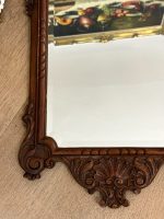 koka spogulis ar kokgriezumiem un facetu spogulī, vidēja izmēra (6167) - Image 6