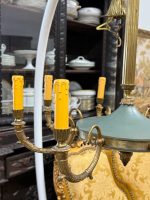 griestu lampa, ampīra stilā, vidēji liela izmēra, viegla pēc svara, 8 spuldzes (5959) - Image 9