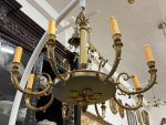 griestu lampa, ampīra stilā, vidēji liela izmēra, viegla pēc svara, 8 spuldzes (5959) - Image 2
