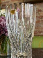Antique Val Saint Lambert crystal vase on gilded base (6741) - Image 8