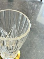 Antique Val Saint Lambert crystal vase on gilded base (6741) - Image 10