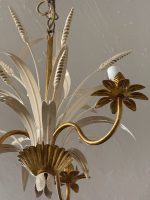 griestu lampa ar vārpām, krēmkrāsā/zelta krāsā, 3 spuldzes, maza izmēra, viegla pēc svara (5957) - Image 5
