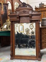 Koka Spogulis ar Smalkiem Kokgriezumiem, Liela Izmēra, Ļoti Smags (4163) - Image 4