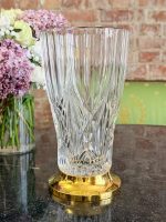 Antique Val Saint Lambert crystal vase on gilded base (6741) - Image 3