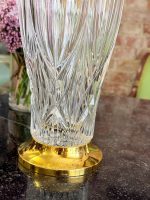 Antique Val Saint Lambert crystal vase on gilded base (6741) - Image 6