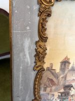 Žanra glezna ar pilsētas skatu — Luija XV stilā (Antique Genre Painting Framed French Street Scene in Louis XV Style) (7020) - Image 10