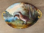 liela izmēra porcelāna šķīvis/paplāte ar putniem (6140) - Image 3