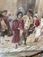 Žanra glezna ar pilsētas skatu — Luija XV stilā (Antique Genre Painting Framed French Street Scene in Louis XV Style) (7020) - Image 15