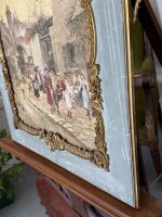 Žanra glezna ar pilsētas skatu — Luija XV stilā (Antique Genre Painting Framed French Street Scene in Louis XV Style) (7020) - Image 3