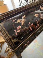 Secrétaire cylindre ancien laque japonaise avec grues et sakura, view 7