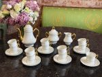antique french porcelain limoges tea coffee service gold 11 persons