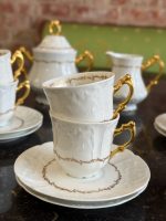 Antīka franču Limoges porcelāna tējas/kafijas servīze 11 personām (Antique Belle Époque Limoges Porcelain Tea & Coffee Service)(6738) - Image 7