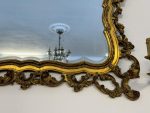 Bronzas/Zelta krāsas, koka spogulis, vidēji liela izmēra (3904) - Image 6