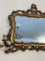Bronzas/Zelta krāsas, koka spogulis, vidēji liela izmēra (3904) - Image 3