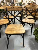 Stabili, ērti koka krēsli ar metālu, pieejami 6 gab (3809) - Image 2