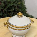 Sugar Bowl with Lid, Gold-Colored Detailing (4408)