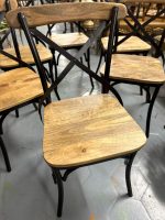 Stabili, ērti koka krēsli ar metālu, pieejami 6 gab (3809) - Image 13