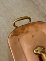 Masīvs kapara zivju katls ar vāku un misiņa rokturiem — vēsturiskā virtuves historisma stilā, (Heavy Copper Fish Kettle with Lid and Brass Handles — Kitchen Historism Style) (6191) - Image 12