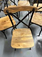 Stabili, ērti koka krēsli ar metālu, pieejami 6 gab (3809) - Image 8