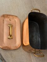 Masīvs kapara zivju katls ar vāku un misiņa rokturiem — vēsturiskā virtuves historisma stilā, (Heavy Copper Fish Kettle with Lid and Brass Handles — Kitchen Historism Style) (6191) - Image 5