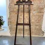large antique oak artist studio display easel