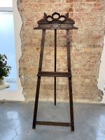 large antique oak artist studio display easel