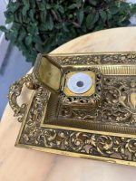 Ekskluzīvs liela izmēra antīks misiņa parādes galda komplekts — tintnīca (antique brass inkstand) (4410) - Image 16