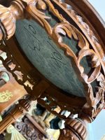 Wooden flower table with green marble — Neoclassical style, medium size, medium height (7028) - Image 17