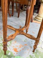 Wooden flower table with green marble — Neoclassical style, medium size, medium height (7028) - Image 13