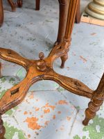 Wooden flower table with green marble — Neoclassical style, medium size, medium height (7028) - Image 15
