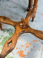 Wooden flower table with green marble — Neoclassical style, medium size, medium height (7028) - Image 16